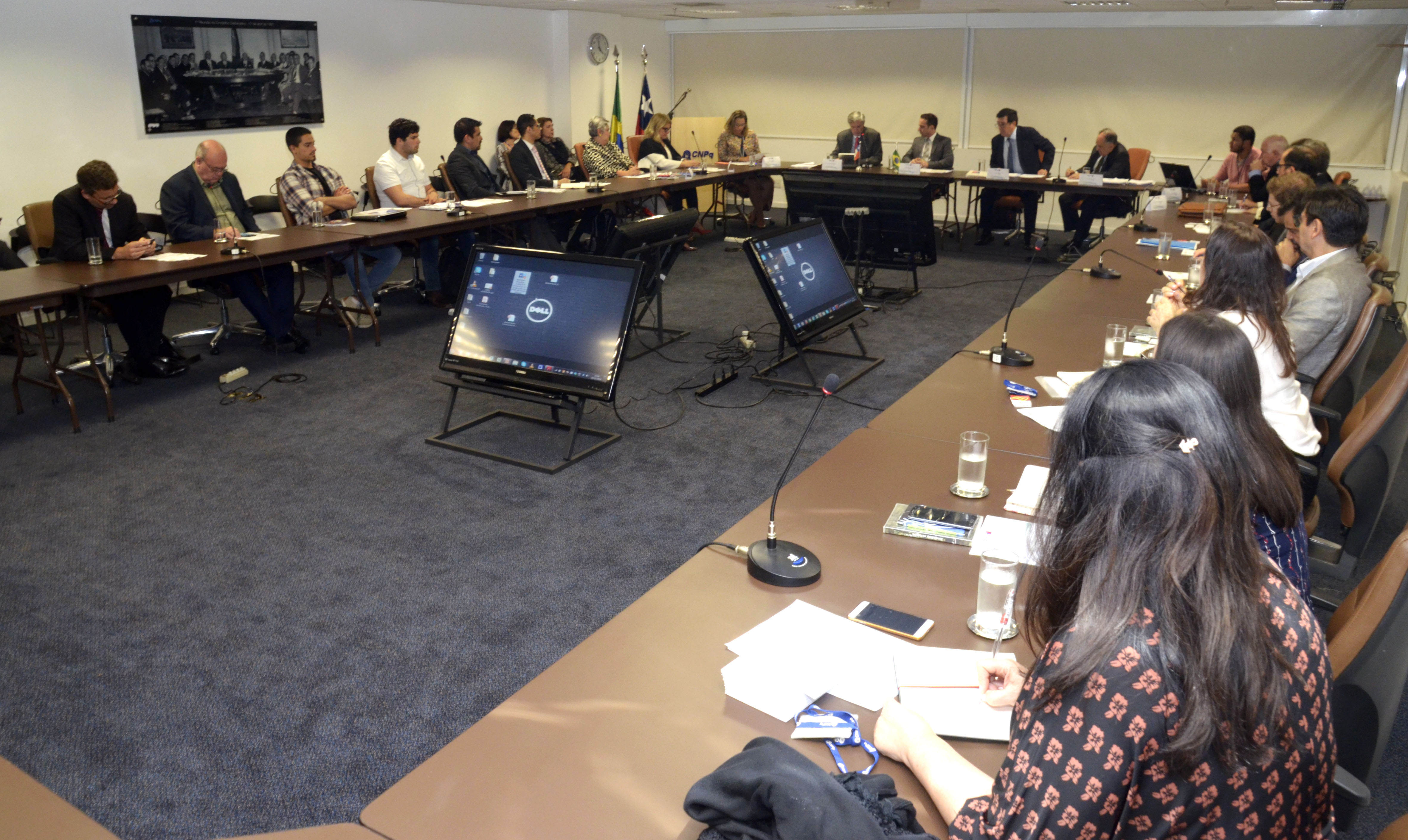 Participantes do workshop reunidos na Sala Alvaro Alberto do CNPq