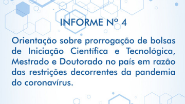 Informe nº 4 - Orientações à comunidade científica